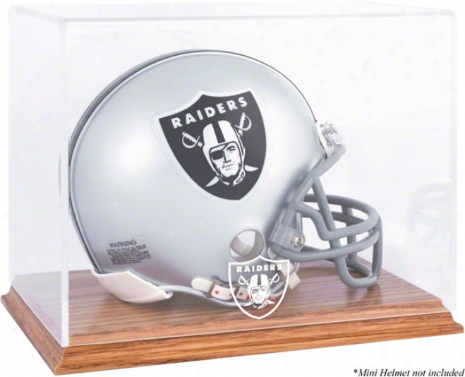 Oakland Raiders Oak Mini Helmet Logo Display Covering