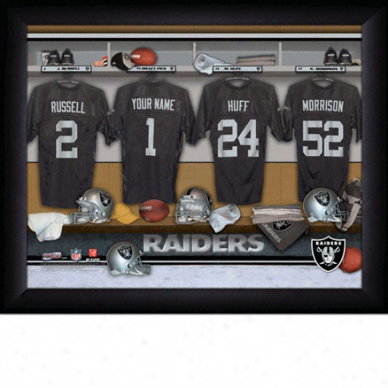 Oakland Raiders Personalized Locker Room Print