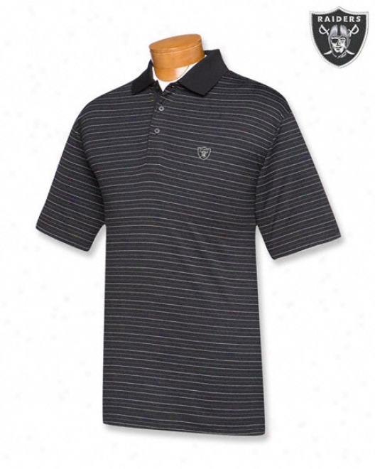 Oakland Raiders Precision Stripe Polo Shirt