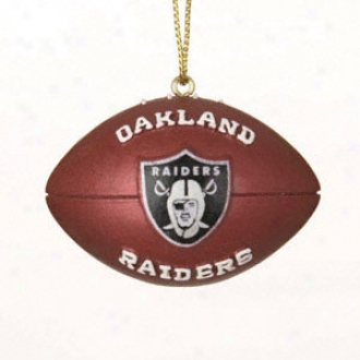 Oakland Raiders Resin Football Ornament