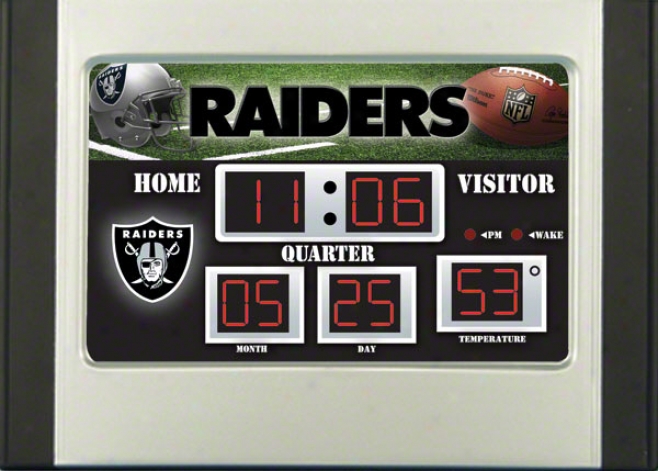 Oakland Raiders Scoreboard Desk Clock