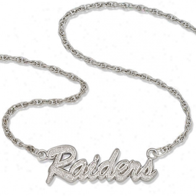 Oakland Raiders Script Necklace
