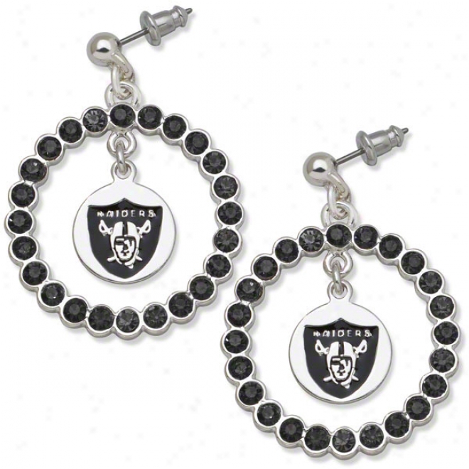 Oakland Raiders Vital essence  Crystal Earrings