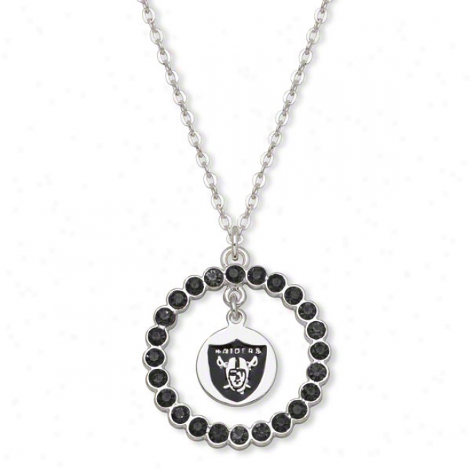 Oakland Raiders Spirit Crystal Necklace