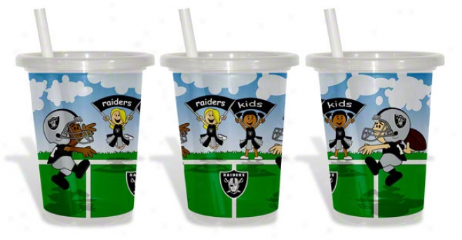 Oakland Raiders To-go Sippy Cup 3-pack