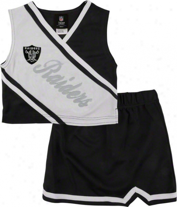 Oakland Raiders Toddler 2-piede Cheerleader Set