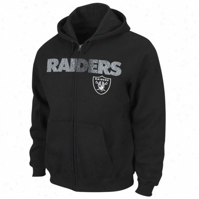 Oaklqnd Raiders Touchback Iii Full-zip Hooded Sweatshirt