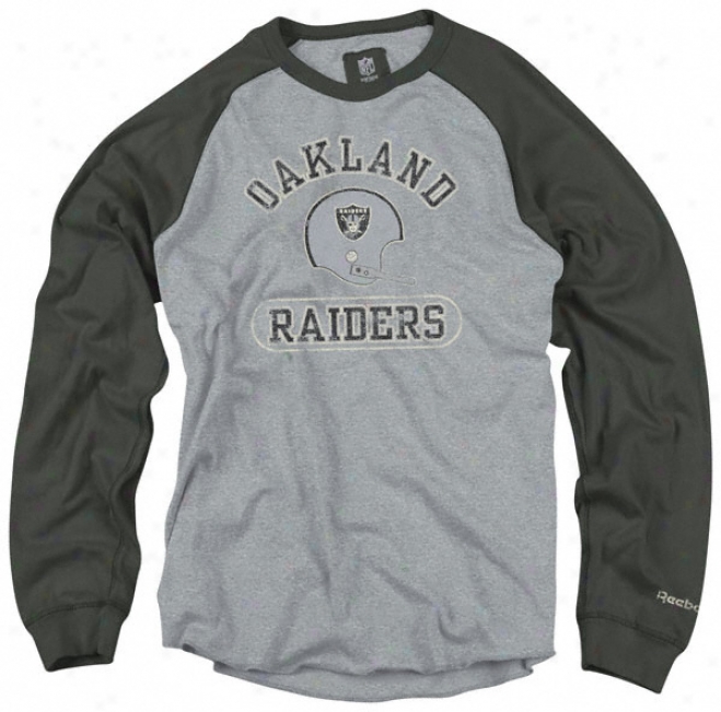 Oakland Raiders Vintage Raglan Long Sleeve Crew