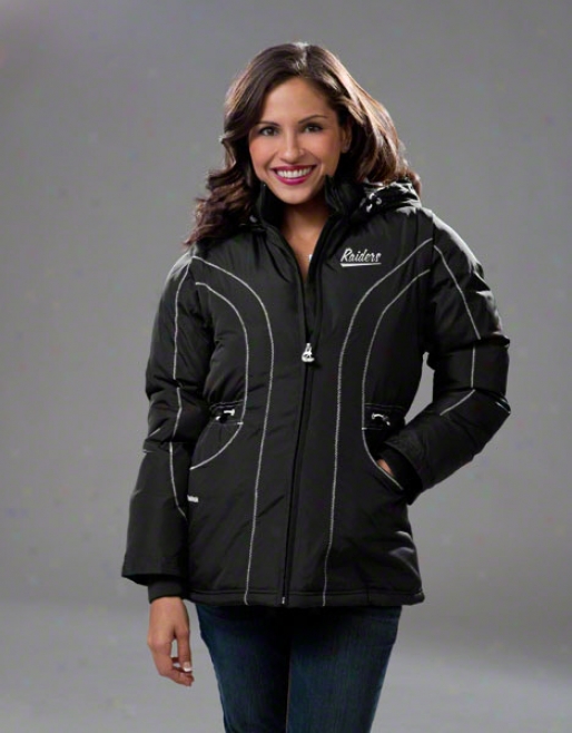 Oakland Raiders Women's Cinched 4 In 1 Full-zip Jacket