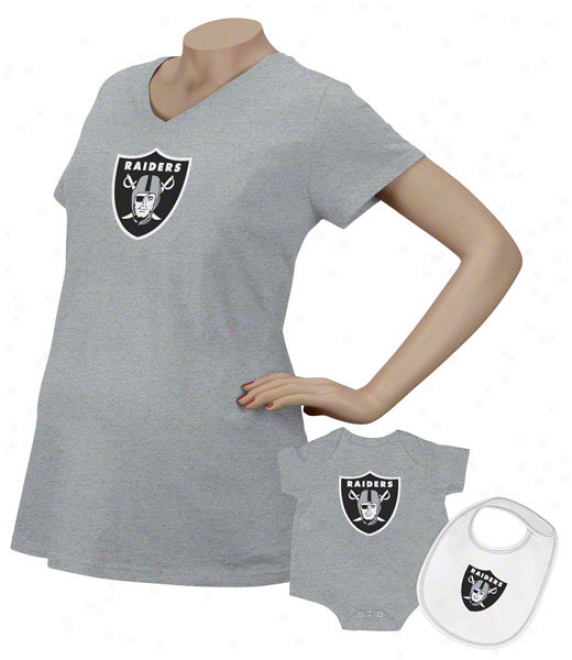 Oakland Raiders Women's Logo Premier Too Maternity T-shirt/infant Set