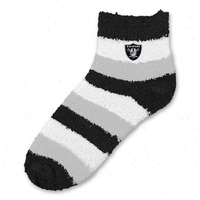 Oaklane Raiders Women'e Pro Stripe Slumber Soft Socks