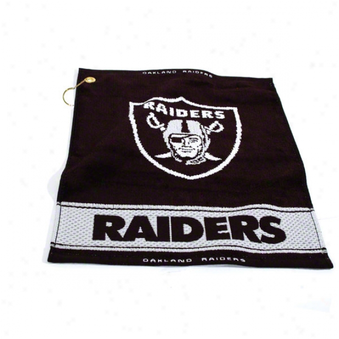 Oakland Raiders Woven Golf Towel