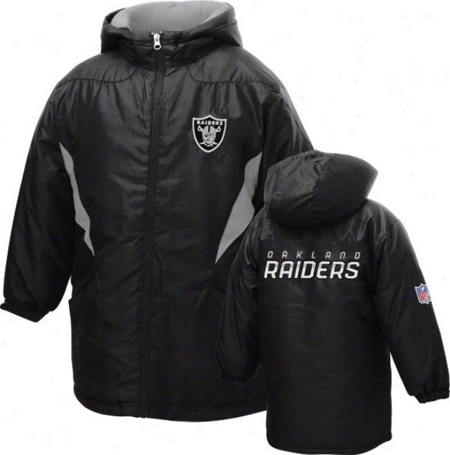 Oakland Raiders Youth Sideline Momentum Mid-weight Jacket