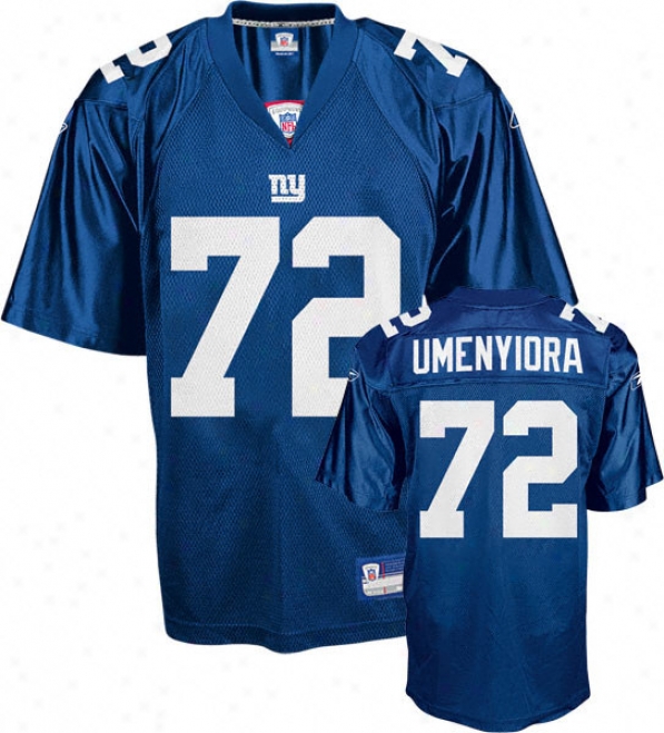 Osi Umenyiora Youth Jersey: Reebok Blue Replica #72 New York Gkants Jersey