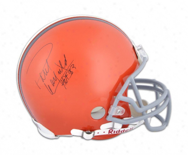 Paul Warfield Autographed Pro-line Helmet  Details: Cleveland Browns, Authentid Ridcell Helmst, Entry  Of Fame 1983 Inscription