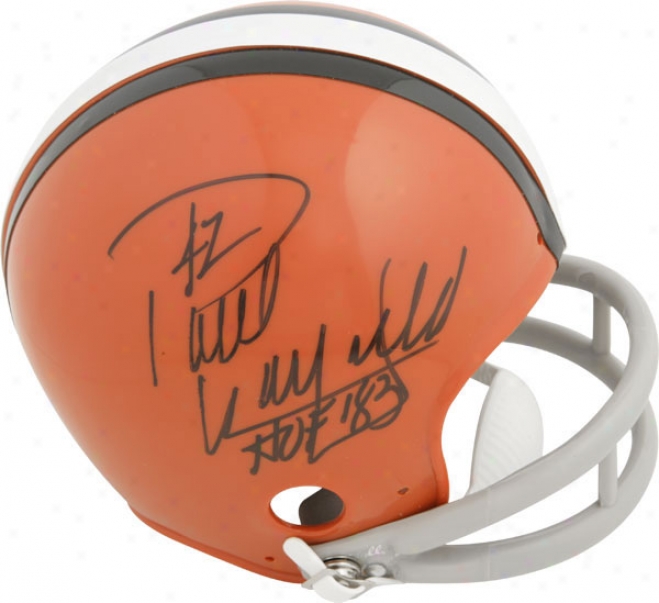 Paul Warfield Cleveland Browns Autographed Browns Mini Helmet With Hof83 Inscription