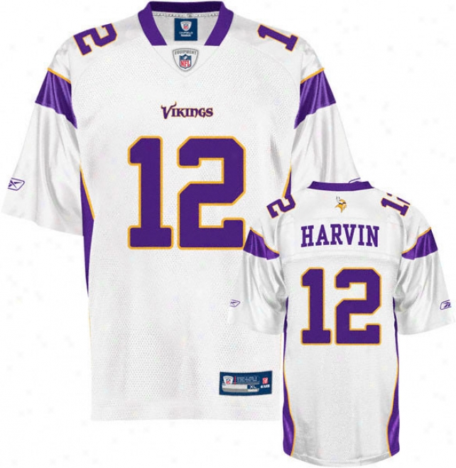 Percy Harvin White Reebok Nfl Replica Minnesota Vkkings Youth Jersey