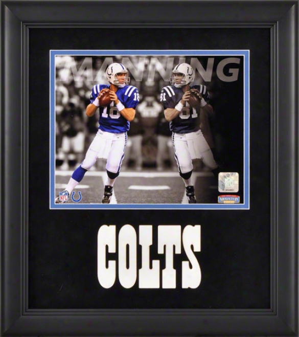 Peyton Manning Framed Photograph  Details: 8x10, Reflections, Indianapoliz Colts