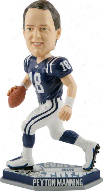 Peyton Manning Indianapolis Colt s#18 End Zone Bobble Head- Road