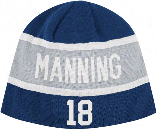 Peyton Manning Indianapolis Colts Player Name & Number Knit Hat