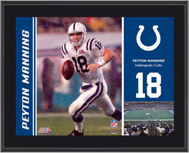 Peyton Manning Plawue  Details: Indianapolis Colts, Sublimated, 10x13, Nfl Brooch