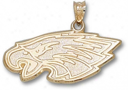 Philadelphia Eagles 10k Gold Eagle Head 1/2'' Pendant