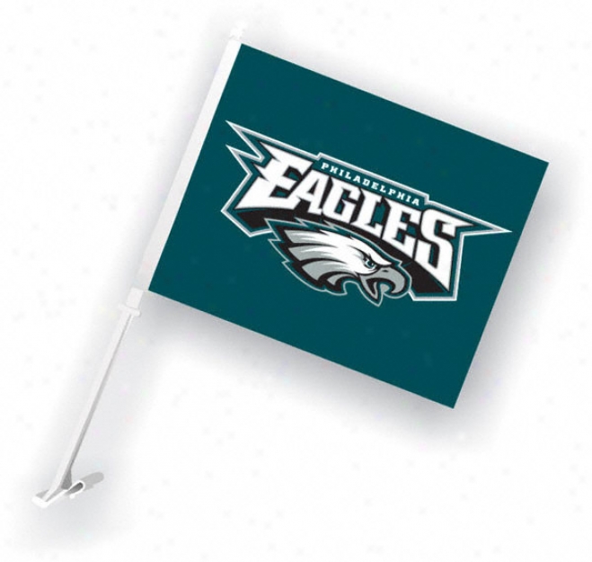 Philadelphia Eagles 11x18 Double Sided Car Flag - Set Of 2