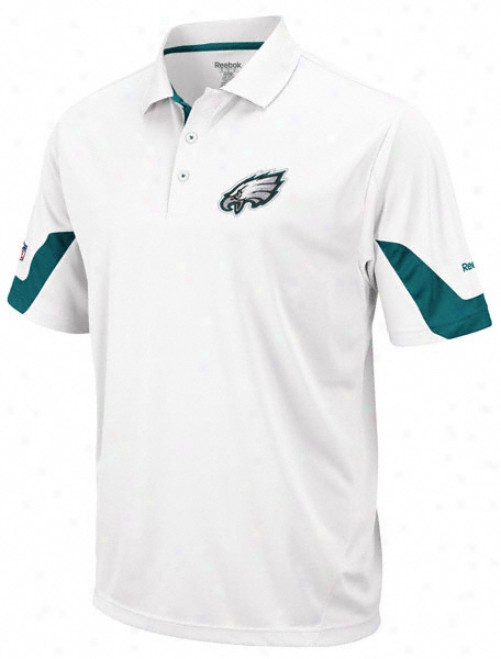 Philadelphia Eagles 2010 White Sideline Team Polo Shirt