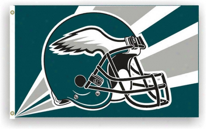 Philadelphia Eagles 3x5 Helmet Flag-stone