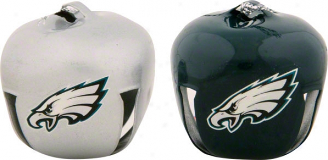 Philadelphia Eagles 8-pack Bell Candy Cane Ornament Set