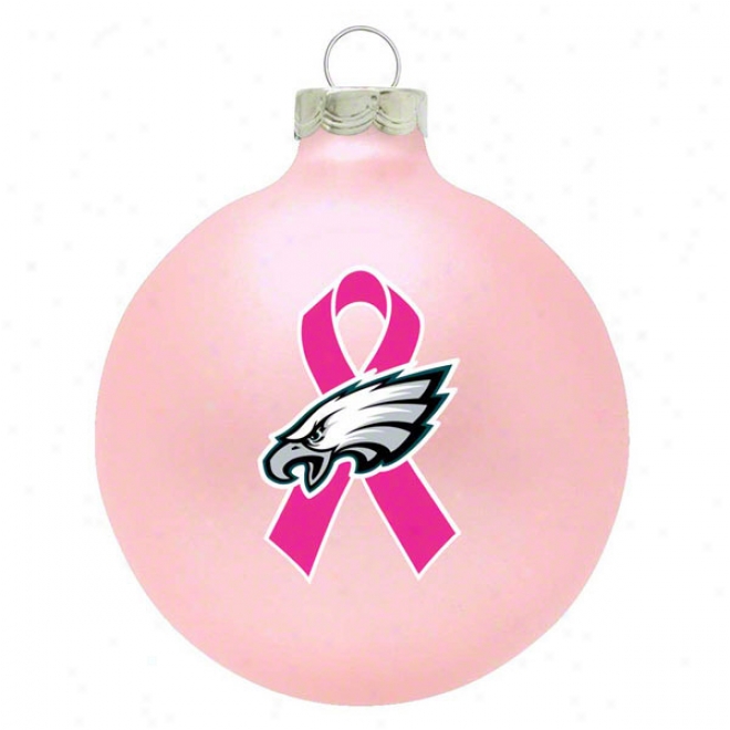 Philadelpuia Eagles Breast Cancer Awareness Pink Ornament