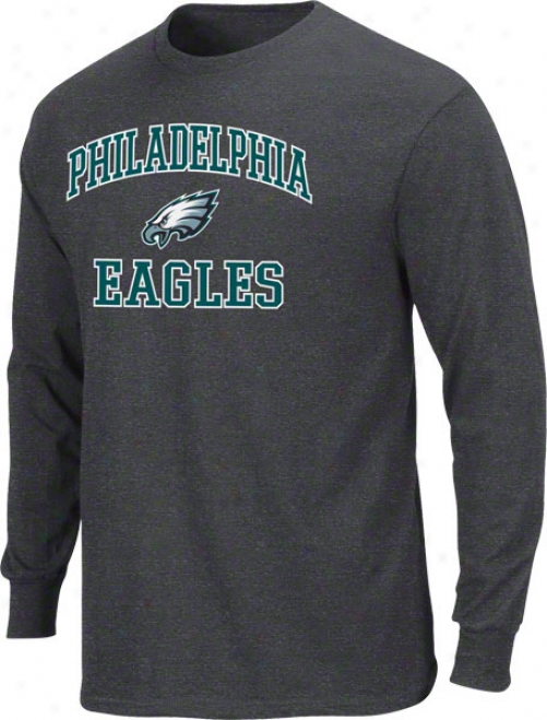 Philadelphia Eagles Charcoal Heart And Soul Ii Lpng Sleeve T-shirt