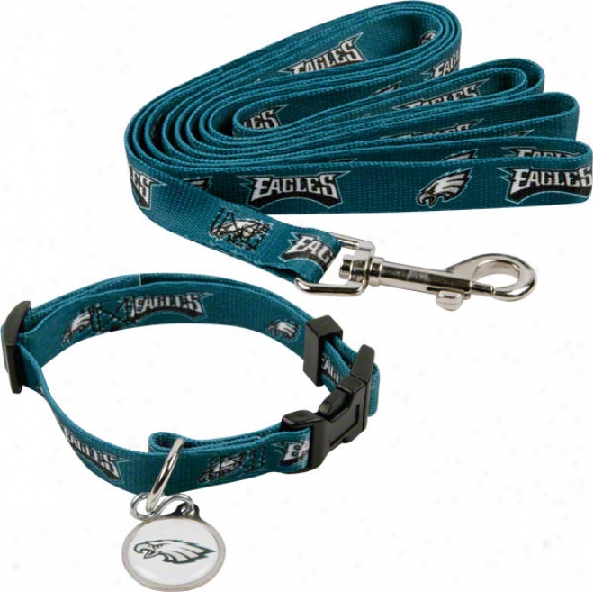 Philadelphia Eagles Dog Collar & Leash Set