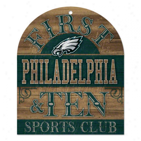 Philadelphia Eagles First & Ten Wooe Sign