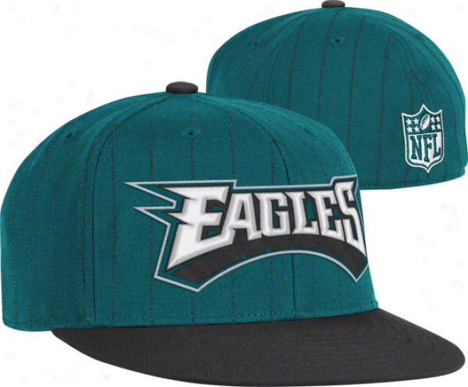 Philadelphia Eagles Flex Hat: Pinstripe Flat Brim Flex Hat