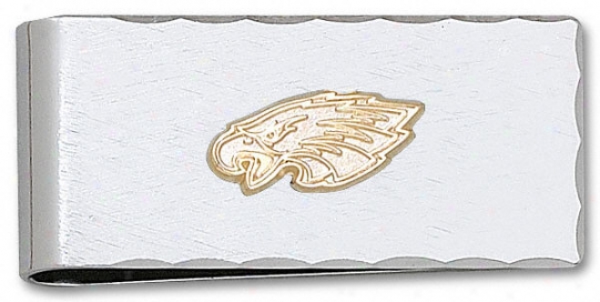 Philadelphia Eagles Gold Plated Brass Money Clip