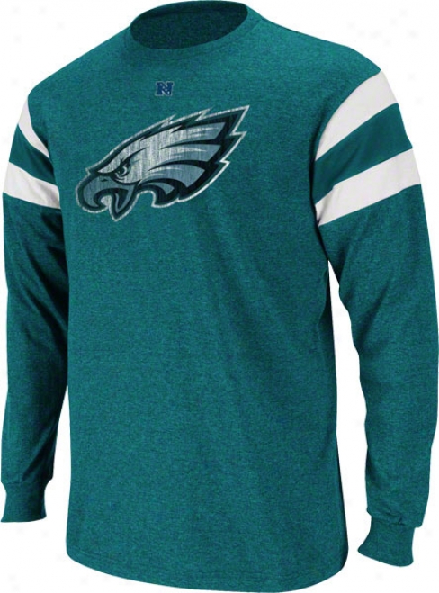 Philadelphia Eagles Green End Of Line Iii Long Sleeve Jersey Shirt