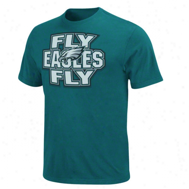 Philadelphia Eagles Green Inside Line T-shirt