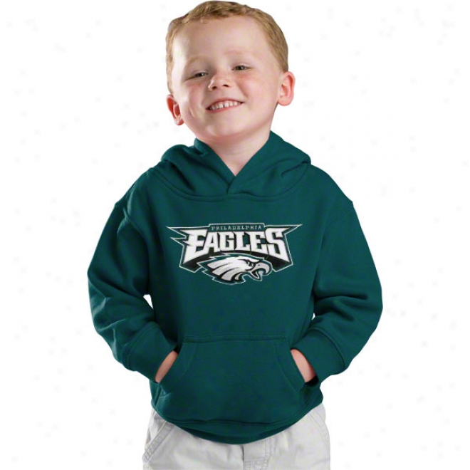 Philadelphia Eagles Green Kids 4-7 Embroidered Hooded Sweatshirt