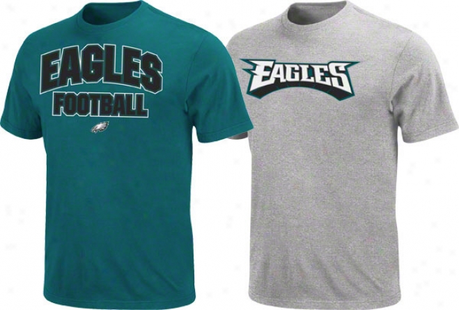 Philadelphia Eagles Green/steel 2 T-shirt Combo Pack