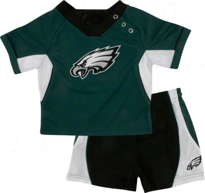 Philadelphia Eagles Infant Raglan Crew Shirt And Shorts Combo Pack