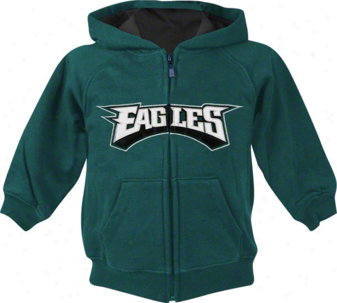 Philadelphia Eagles Kids (4-7) Sportsman Full-zip Fleece Hooded Sweatshirt