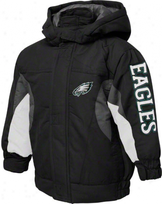 Philadelphia Eagles Kids Black Reebok Nfl Midweight Jacket