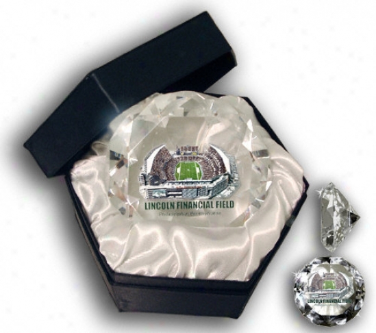 Philadelphia Eagles iLncoln Financial Glass Diamond