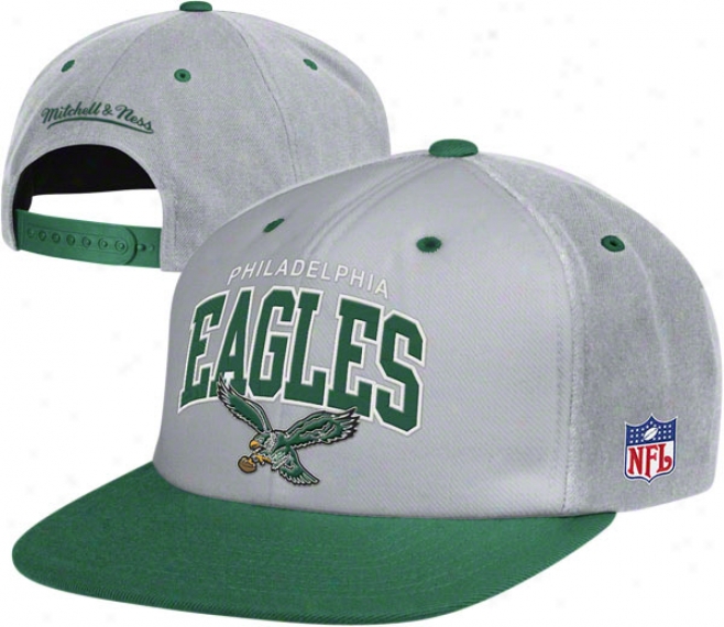 Philadelphia Eagles Mitchell & Ness Throwback Arch W/logo Snapback Hat