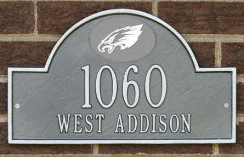 Philadelphia Eagles Pewter And Silver Personalized Address Plaque