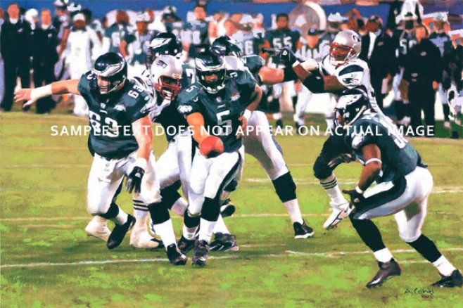 Philadelphia Eagles - &quoteagles Run&quot - Large - Unframed Giclee