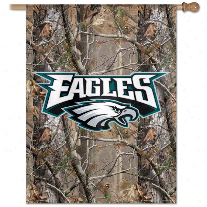 Philadelphia Eagles Realtree Vertical Flag: 27x37 Banner