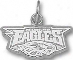 Philadelphia Eagles Sterling Silver ''eaglss'' Lead 5/15'' Hanging appendage