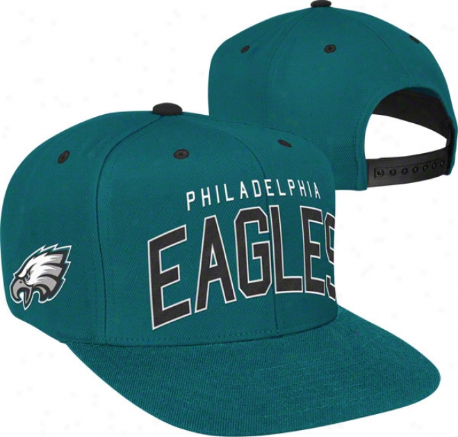 Philadelphia Eagles Team Arch Snapback Adjustable Hat